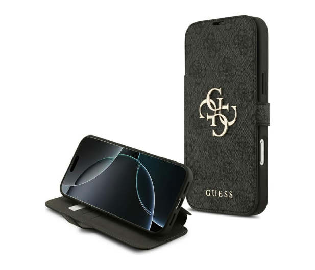 Guess Book 4G Metal Logo do iPhone 17 Pro Max czarny - 1365520 - zdjęcie